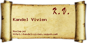 Kandel Vivien névjegykártya
